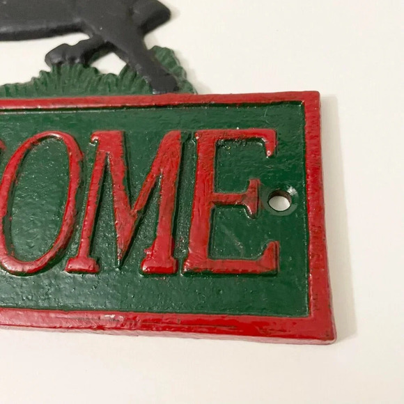 Cast  Iron Horse Welcome Door Hanger Sign Farmhouse Decor - Picture 9 of 16